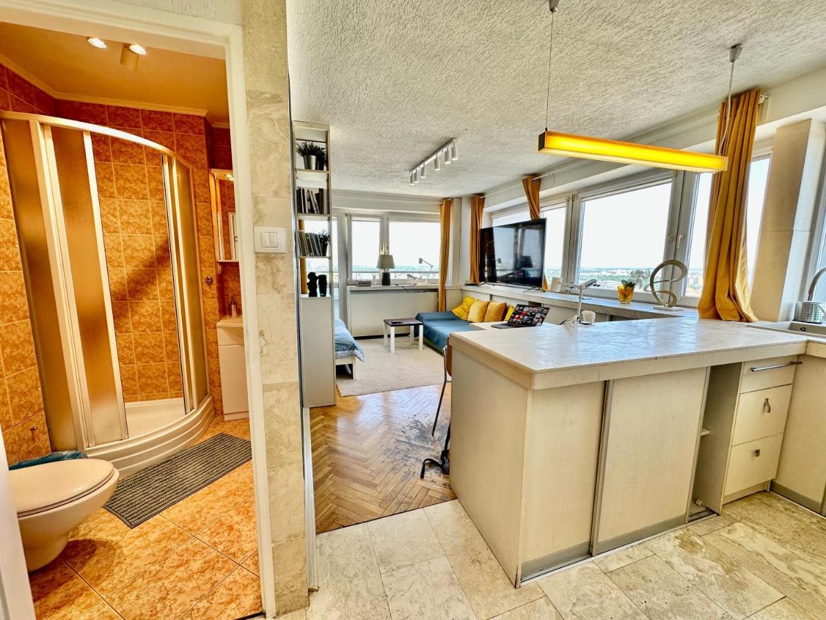 Ferienwohnung Sun Clima/Ac Metro X2 Fast Wifi 500 Mbs 70'Tv Netflix Appletv Hbo Warschau Exterior foto