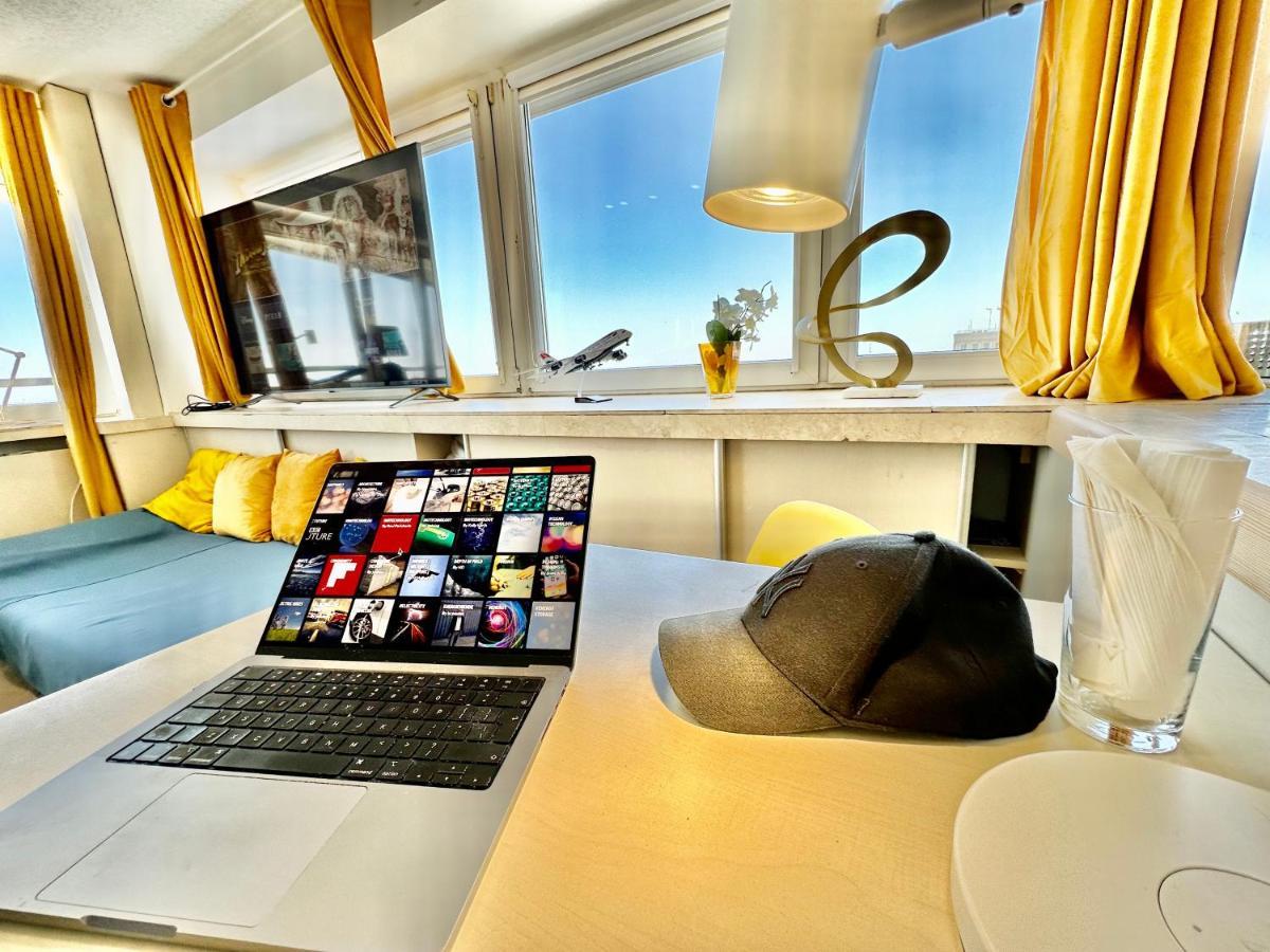 Ferienwohnung Sun Clima/Ac Metro X2 Fast Wifi 500 Mbs 70'Tv Netflix Appletv Hbo Warschau Exterior foto