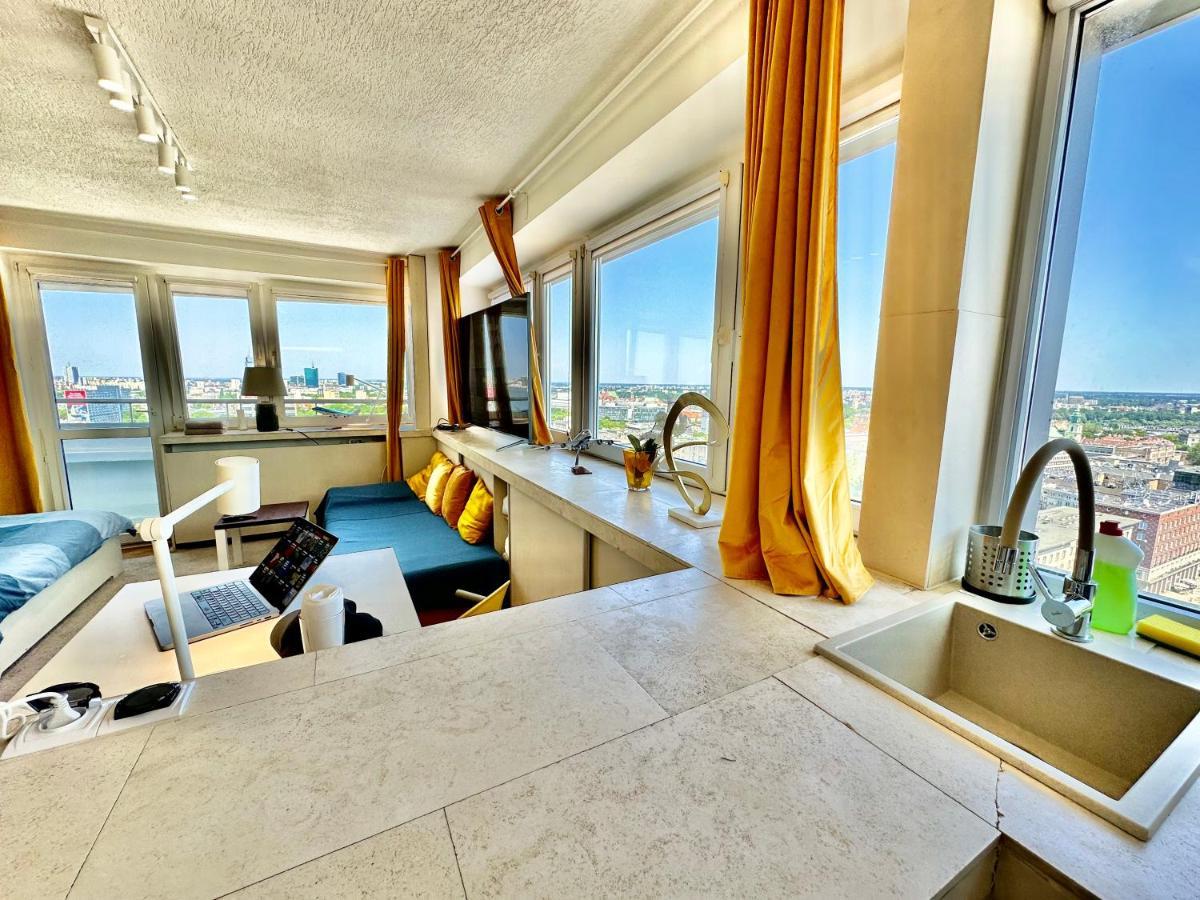 Ferienwohnung Sun Clima/Ac Metro X2 Fast Wifi 500 Mbs 70'Tv Netflix Appletv Hbo Warschau Exterior foto